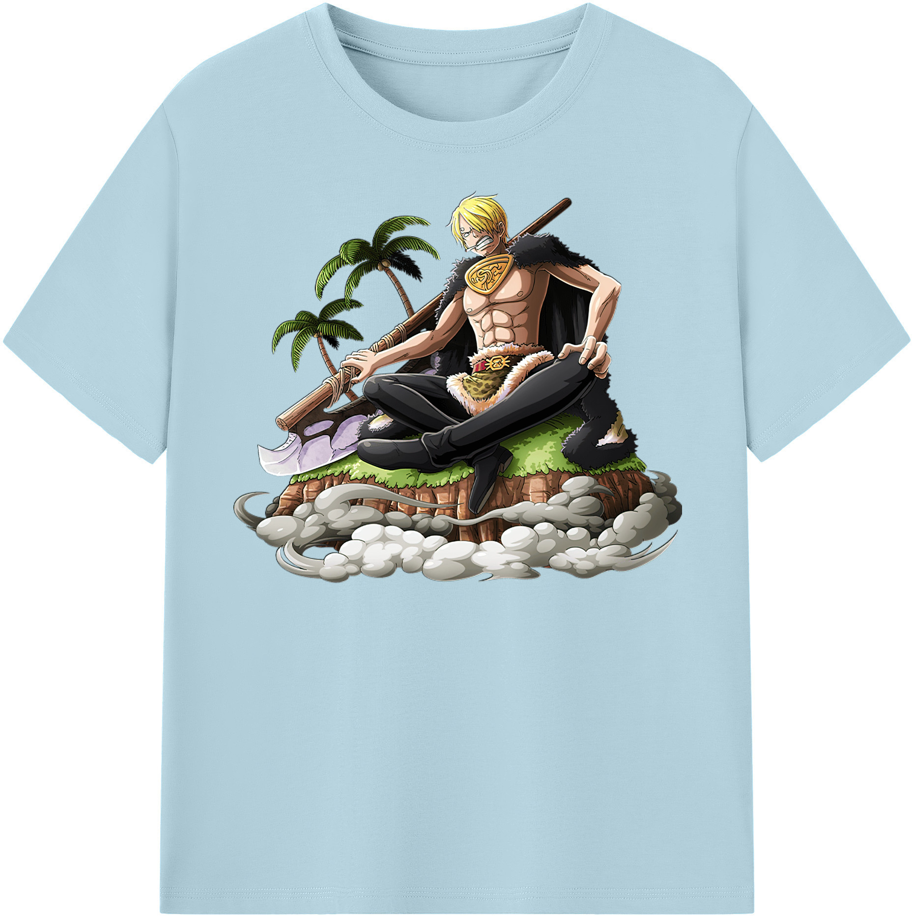 ワンピース サンジ ONE PIECE Sanji 綿100％半袖Tシャツ（フロントプリント）